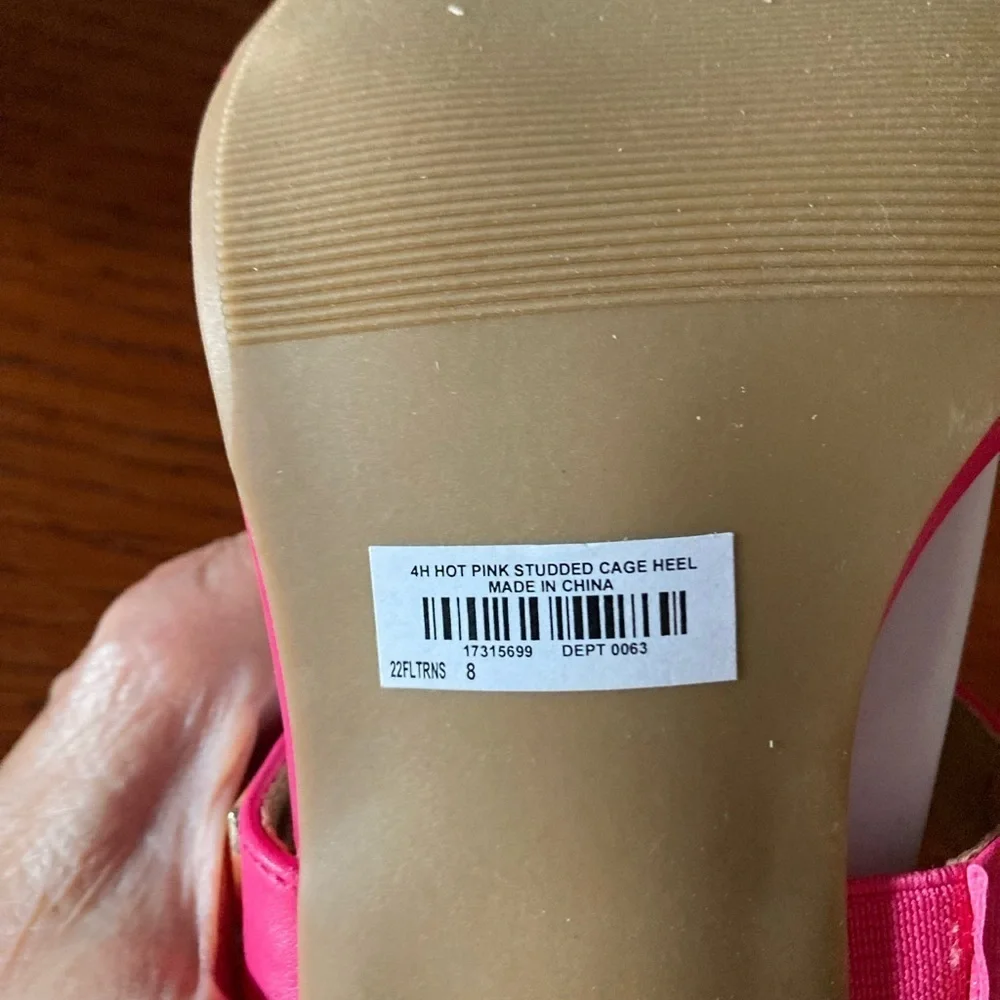 Torrid fuschia studded Sandal heels NWT Size 8WW